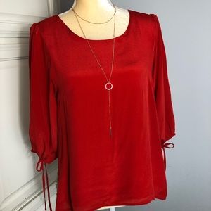 Stitch and Knot orange/red top